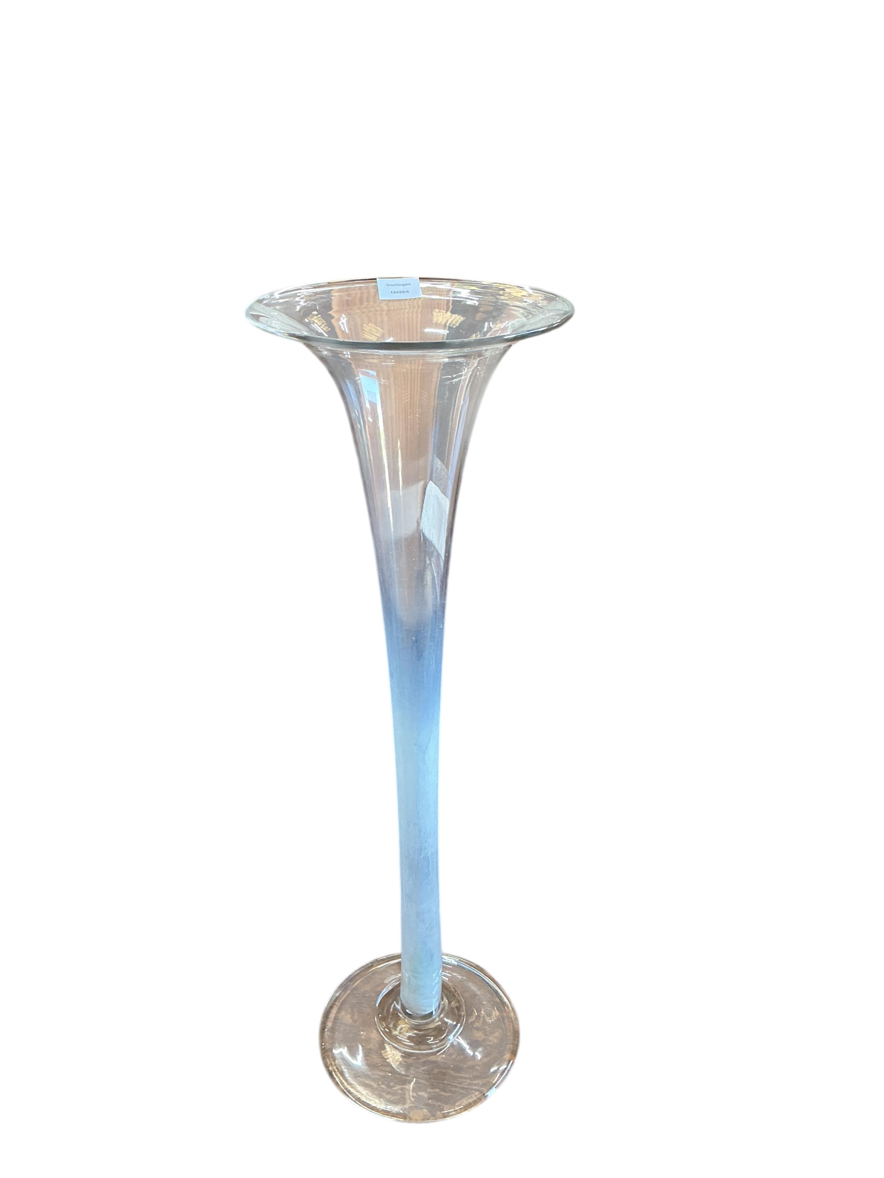 A large Victorian style glass vase, height 90cm